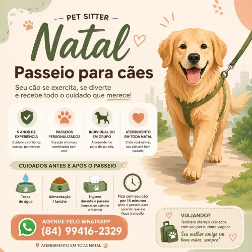 Passeio de Cães, PetSitter | Natal