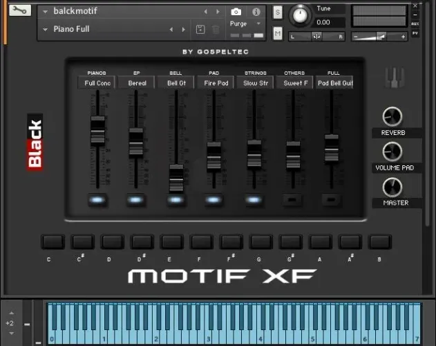 Biblioteca Kontakt MOTIF BLACK XF Yamaha