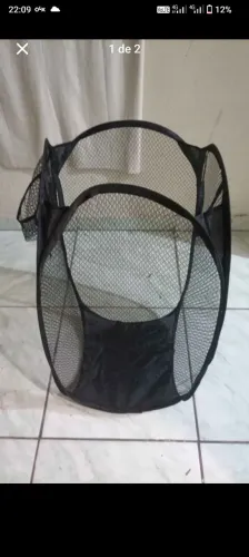 Cesto dobrável grande nylon novo