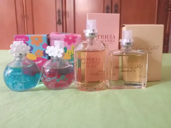 Perfumes miniaturas Jequiti os 4 por 70,