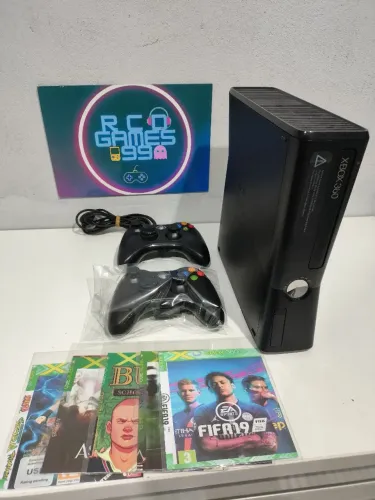 Xbox 360 Slim - Completo RGH + HD 320gb original 