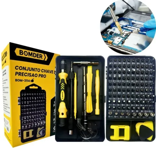 Kit Jogo 115 Chave De Precisão Celular Fenda Phillips Torx Y - Bomder