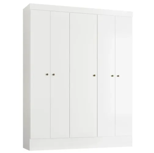 Guarda-Roupa 5 Portas Branco - Novo, Nunca Montado