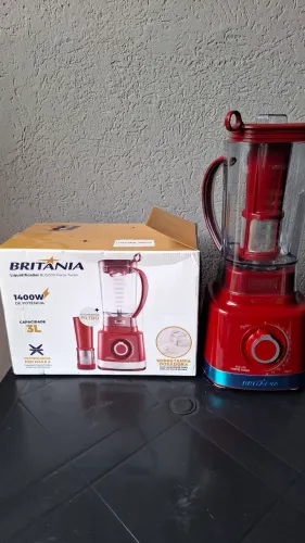 Liquidificador Britânia fortis turbo 1.400W de potência,12 velocidades.
