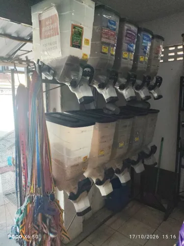 Dispenser disponível para ração (pet shop)