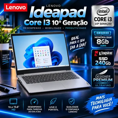 Notebook Lenovo Ideapad Core i3 10° Ger DDR4 (A pronta entrega)