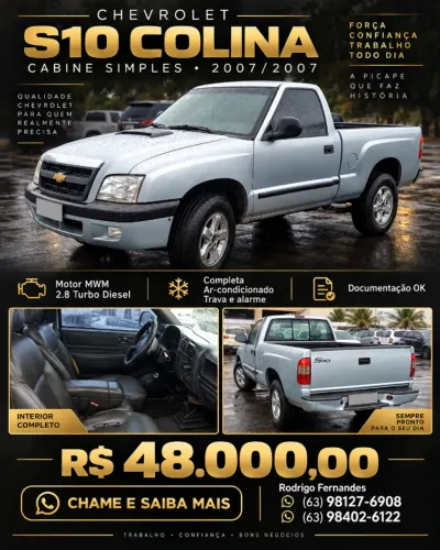 Chevrolet S10 P-up Colina 2.8 TDI 4x2/4x4 CS Dies. 2008
