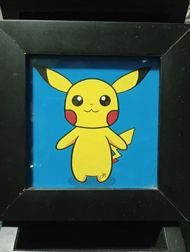  Pikachu quadrinho  tela de vidro 