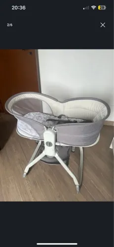 Berço Moisés cadeira 6 Em 1 Premium Cinza Fit Mastela Cinza