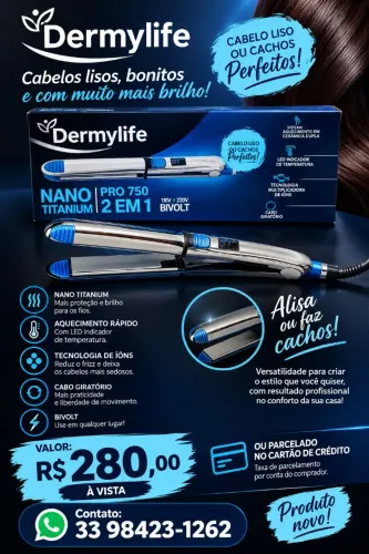 Prancha de cabelo Profissional Dermiylife