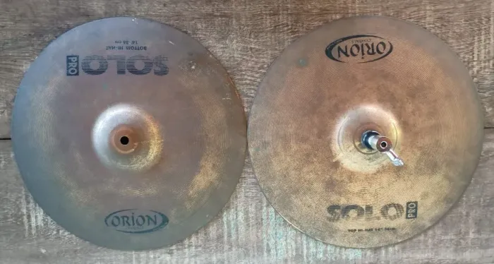 Prato Hi Hat 14 Orion Solo Pro B8 Dourado