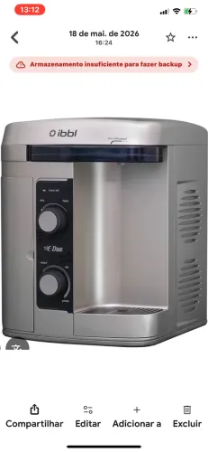 Purificador de água IBBL sem gelar?