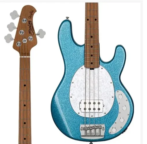 Baixo 4 Cordas Sterling By Music Man Stingray Ray34 Blue Sparkle