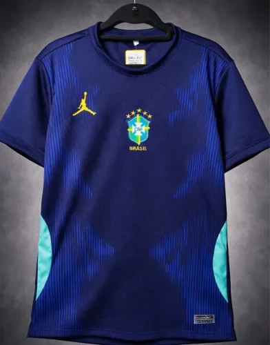 ? CAMISA SELEÇÃO BRASILEIRA 2026 (LINHA PRÊMIO NACIONAL )TECIDO DRY FIT -AMARELA E AZUL 