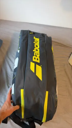 Raqueteira Babolat Pure Aero Rh X6 Preta Cinza E Amarela