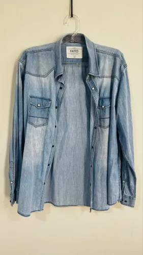 Camisa jeans fato xgg
