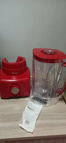 Liquidificador Philco PH900 1200W Vermelho + Copo Novo Com Nota + Filtro + Tampa extra.