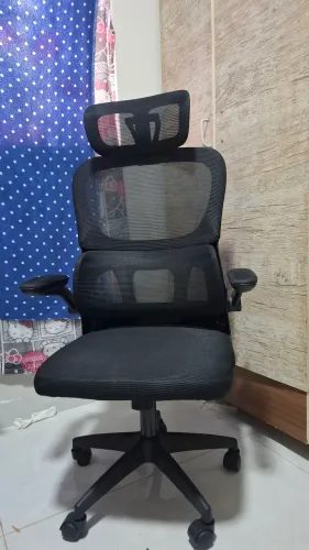 Cadeira Escritório Ergonômica Genebra Suporte Lombar Mesh Pr Preto