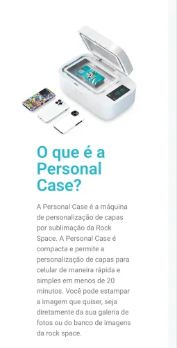 Personal Case é a máquina de personalização de capas