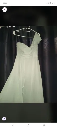 vestido de festa verde chiffon