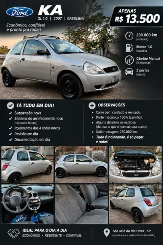 Ford KA GL 1.0i Zetec Rocam 2007