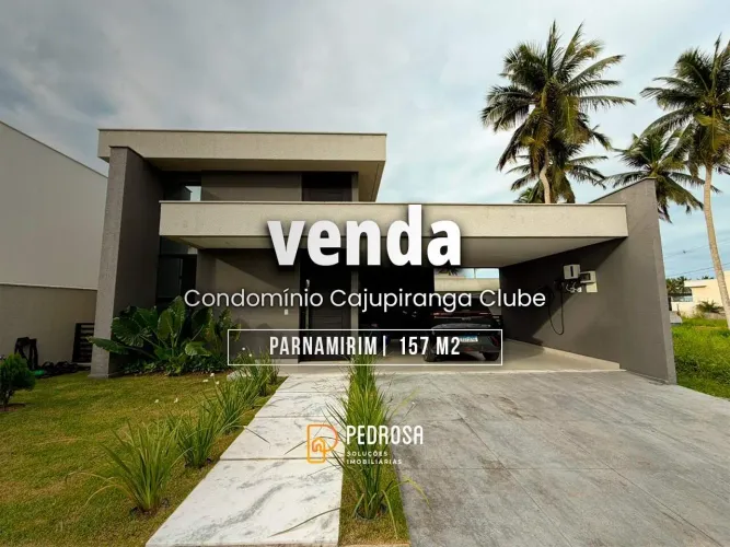 Casa em condomínio à venda com 157 m2 - 3 quartos - no bairro de Cajupiranga/Parnamirim -