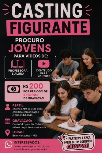 VAGA PRA FIGURANTE ( Leila descrição)
