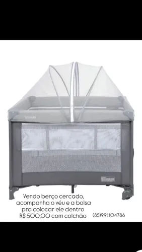 Berço cercado novo acompanha colchão novo ele está em perfeito estado