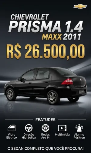Chevrolet Prisma Sed. Maxx/ LT 1.4 8V Econof. 4P 2011