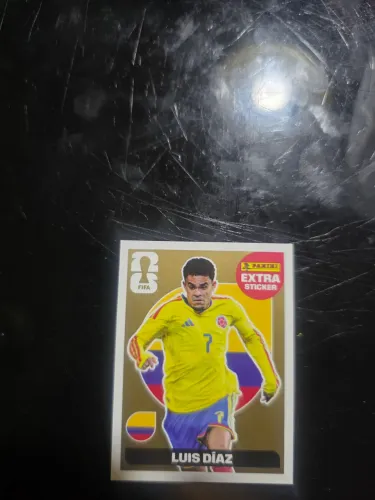 Vendo figurinha extra original dourada luis días Colômbia 155 reais