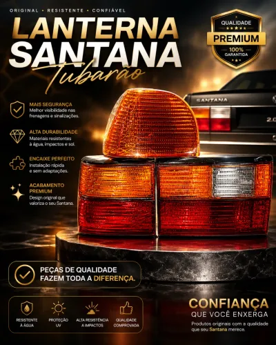 Jogo de Lanterna TRASEIRA e DIANTEIRA do Santana Tubarão Ano 91/97