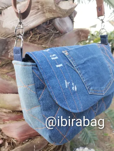 Bolsa Jeans Upcycle peças únicas artesanal 