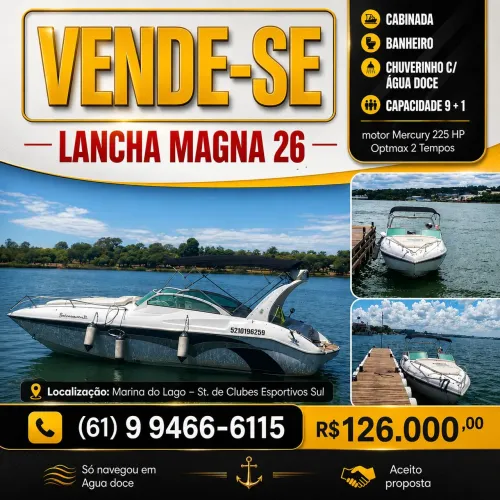 Lanche Magna 26 pés Cabinada