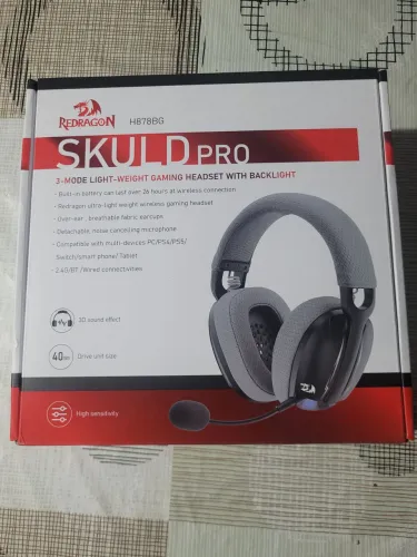 Headset Gamer Sem Fio Redragon Skuld Pro (Novo / Lacrado) + Nota Fiscal