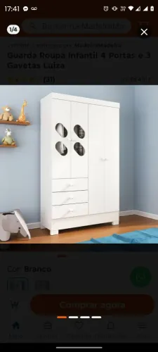 Roupeiro ciranda 4 portas novo na cx