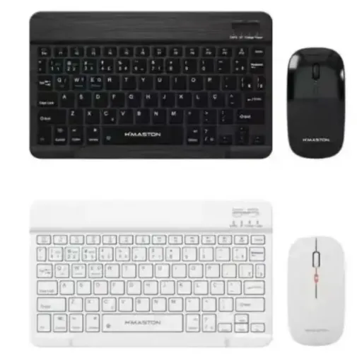 Kit Teclado e Mouse Bluetooth Conexão Sem Fios HMaston JP108 Novo Loja Coimbra Computadore