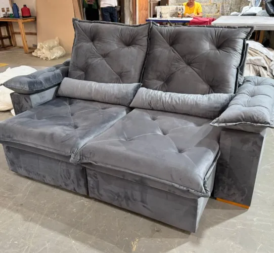 Sofá Retrátil e Reclinável 2.00 Largura / Entrega GRÁTIS! R$1.099
