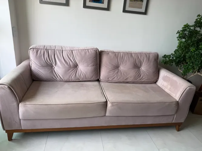Sofá de design Rosê Veludo