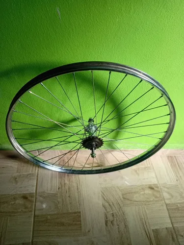 Aro de bicicleta monark com raios duplos completo