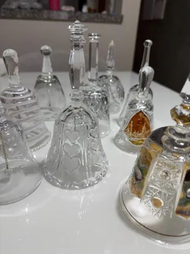 Coleção de Sinos de Vidro / Cristal Lindos Decorativos Badalando !