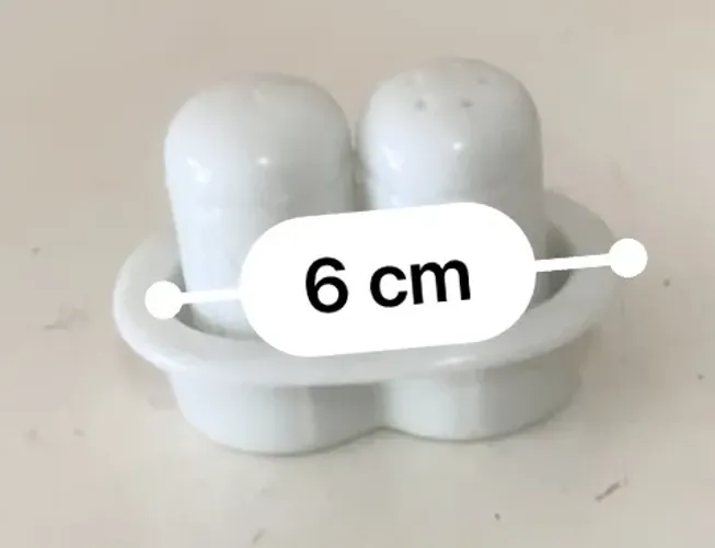 antigo conjunto de saleiro e pimenteiro Varig de porcelana, Noritake no Japão