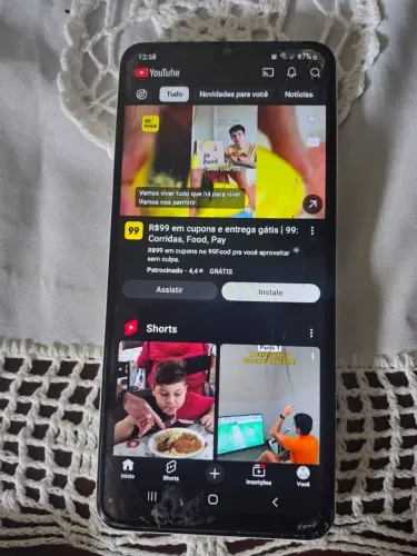 Samsung A12 Tela Trincada retirada de peças