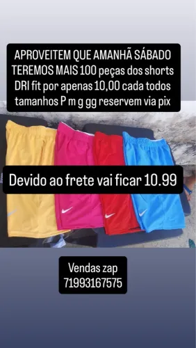 Bermuda DRI FIT 10,99 vendas zap *75