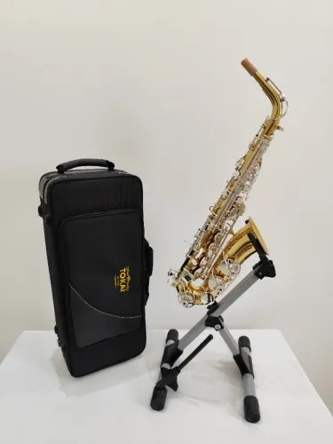 Sax Alto Tokai TSA-200GP Mib - Dourado c/ Prata - NOVO