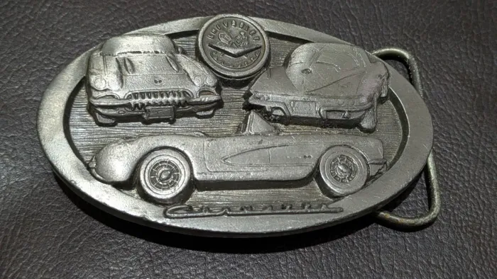 Fivela de Cinto Antiga Chevrolet Corvette - Buckles of America