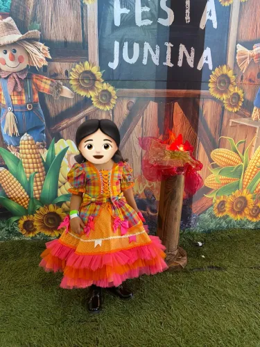 Alugo TAM 4/5 vestido junino infantil