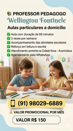 Alfabetização e Reforço Escolar (Cidade Nova)