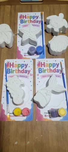 Kit pintura no gesso 10 saquinhos com 1 peca