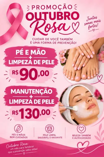 Promoção limpeza de pele +unhas