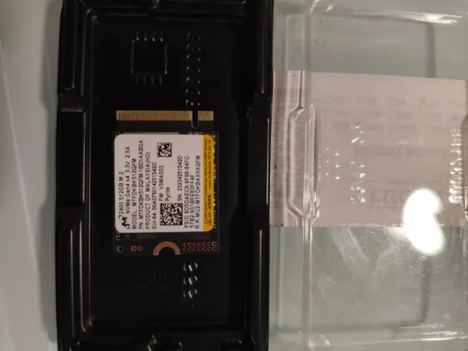 Vendo SSD Micron 2400 de 512GB, padrão NVMe M.2 2230.